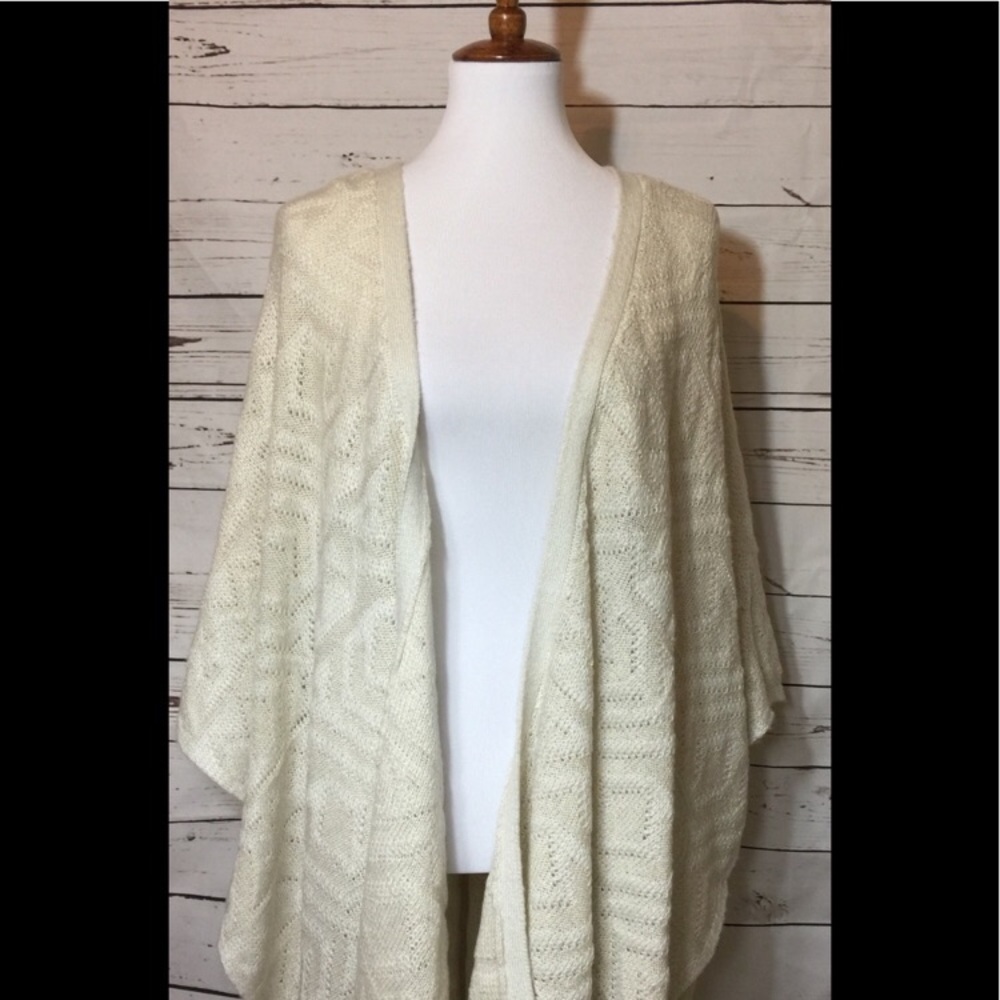 Cream color poncho